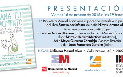 Presentación de ‘Sana tu nacimiento’, de Nieves Lorenzo