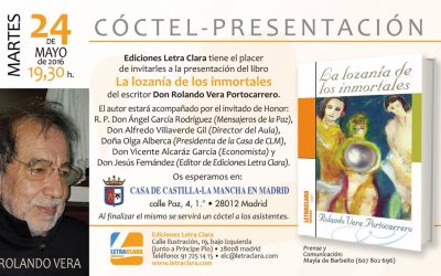 Presentación del libro ‘La lozanía de los inmortales’ con cóctel final